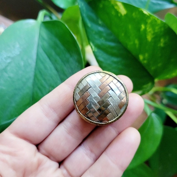 Vintage Copper & Silver Trinkets Small Snuff Box - Picture 1 of 6